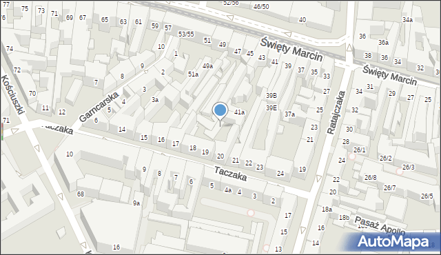 Poznań, Taczaka Stanisława, 20b, mapa Poznania