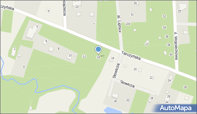 Prace Duże, Tarczyńska, 14, mapa Prace Duże