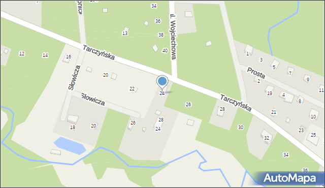 Prace Duże, Tarczyńska, 24, mapa Prace Duże