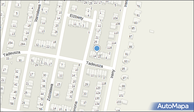 Pruszków, Tadeusza, 12, mapa Pruszków