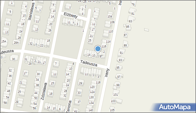 Pruszków, Tadeusza, 6, mapa Pruszków