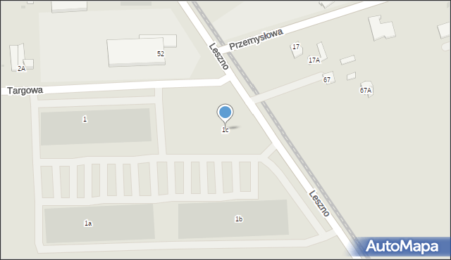 Przasnysz, Targowa, 1c, mapa Przasnysz