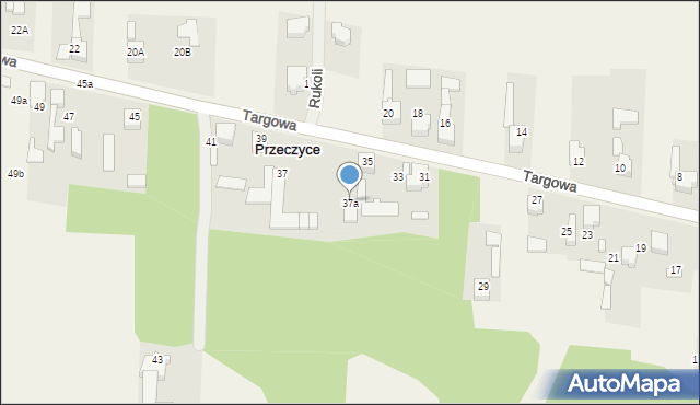 Przeczyce, Targowa, 37a, mapa Przeczyce