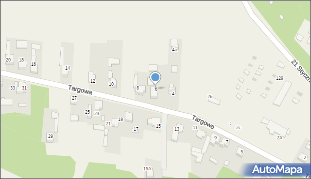 Przeczyce, Targowa, 6, mapa Przeczyce