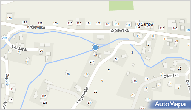 Przysietnica, Targowisko, 2a, mapa Przysietnica