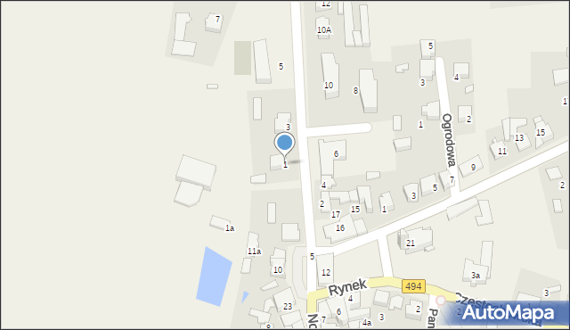 Przystajń, Targowa, 1, mapa Przystajń