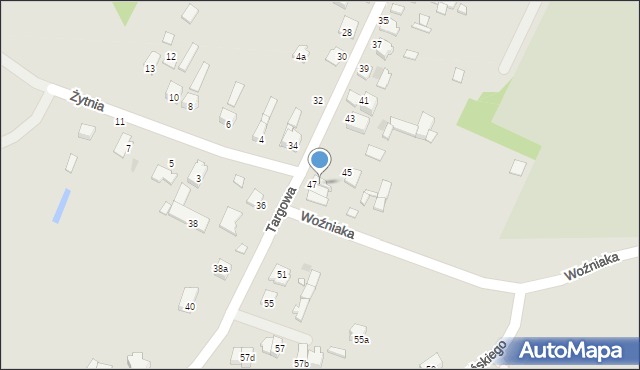 Przysucha, Targowa, 47a, mapa Przysucha