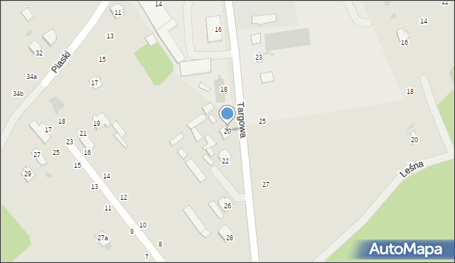 Przytyk, Targowa, 20, mapa Przytyk