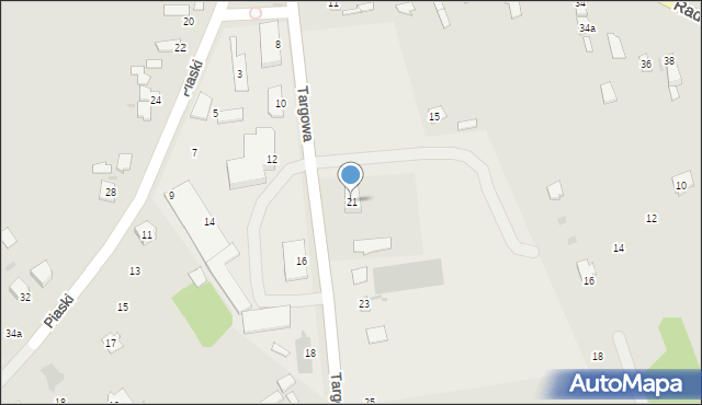 Przytyk, Targowa, 21, mapa Przytyk