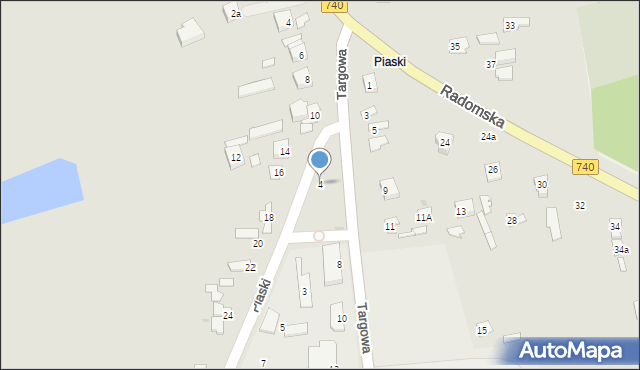 Przytyk, Targowa, 4, mapa Przytyk