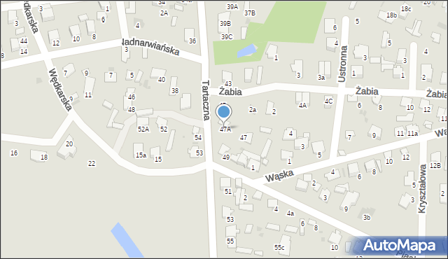 Pułtusk, Tartaczna, 47A, mapa Pułtusk