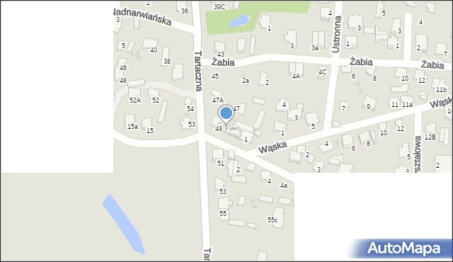 Pułtusk, Tartaczna, 49a, mapa Pułtusk