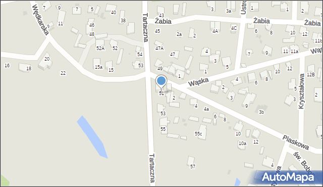 Pułtusk, Tartaczna, 51, mapa Pułtusk