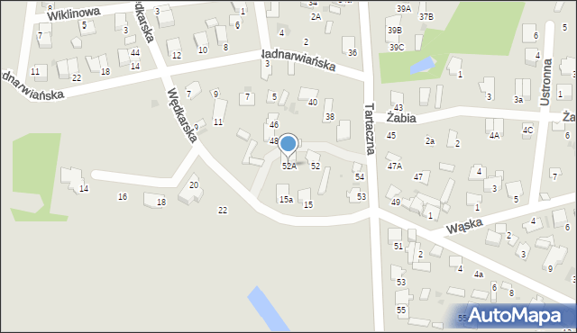 Pułtusk, Tartaczna, 52A, mapa Pułtusk