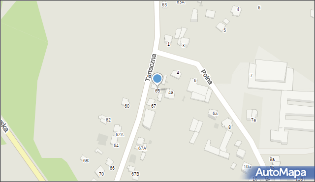 Pułtusk, Tartaczna, 65, mapa Pułtusk
