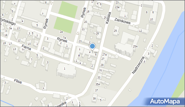 Pyzdry, Taczanowskiego, 6a, mapa Pyzdry