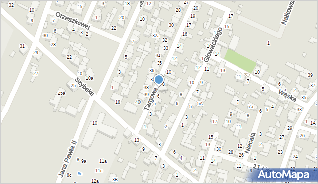 Pyzdry, Targowa, 7, mapa Pyzdry