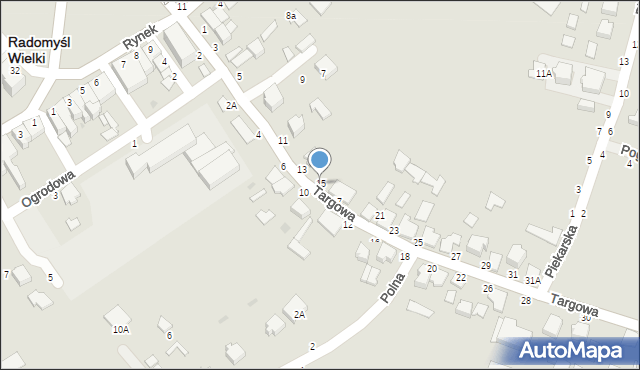 Radomyśl Wielki, Targowa, 15, mapa Radomyśl Wielki