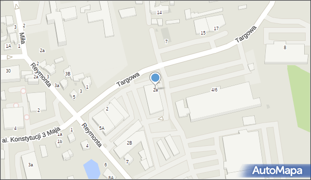 Rawa Mazowiecka, Targowa, 2a, mapa Rawa Mazowiecka