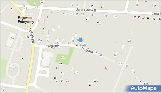 Rejowiec Fabryczny, Targowa, 23, mapa Rejowiec Fabryczny