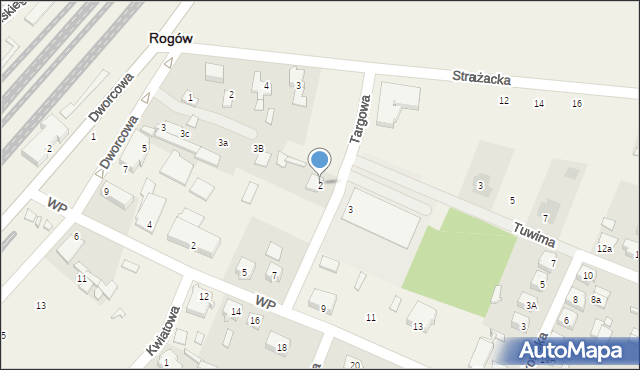 Rogów, Targowa, 2, mapa Rogów