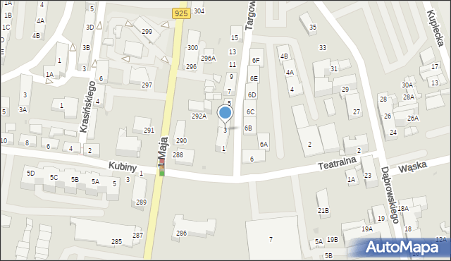 Ruda Śląska, Targowa, 3, mapa Rudy Śląskiej