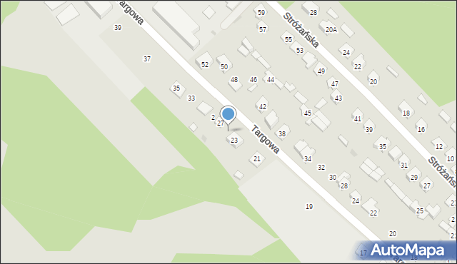 Rudnik nad Sanem, Targowa, 25, mapa Rudnik nad Sanem