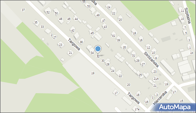 Rudnik nad Sanem, Targowa, 32, mapa Rudnik nad Sanem