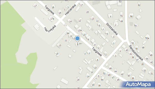 Rudnik nad Sanem, Targowa, 5, mapa Rudnik nad Sanem