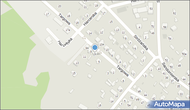 Rudnik nad Sanem, Targowa, 7, mapa Rudnik nad Sanem