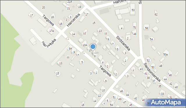 Rudnik nad Sanem, Targowa, 8A, mapa Rudnik nad Sanem