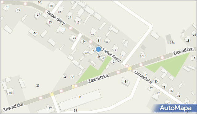 Rutki-Kossaki, Tartak Stary, 3a, mapa Rutki-Kossaki