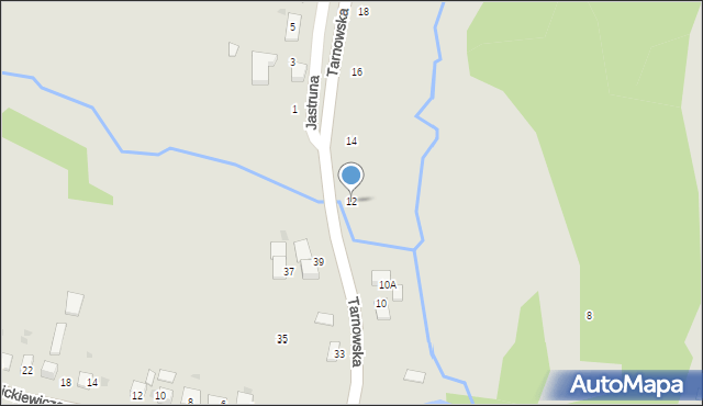 Ryglice, Tarnowska, 12, mapa Ryglice