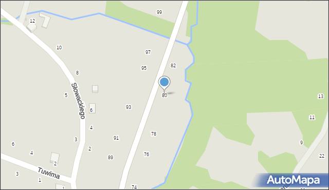 Ryglice, Tarnowska, 80, mapa Ryglice