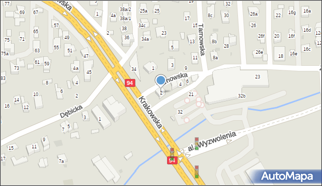 Rzeszów, Tarnowska, 2, mapa Rzeszów