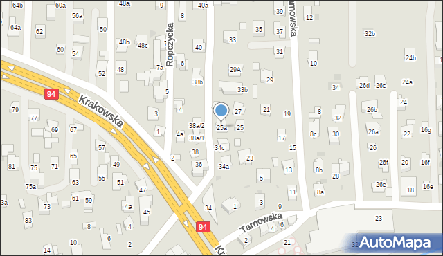 Rzeszów, Tarnowska, 25a, mapa Rzeszów