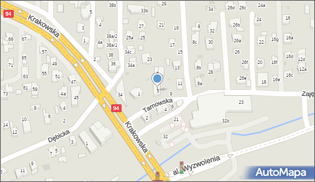 Rzeszów, Tarnowska, 3, mapa Rzeszów