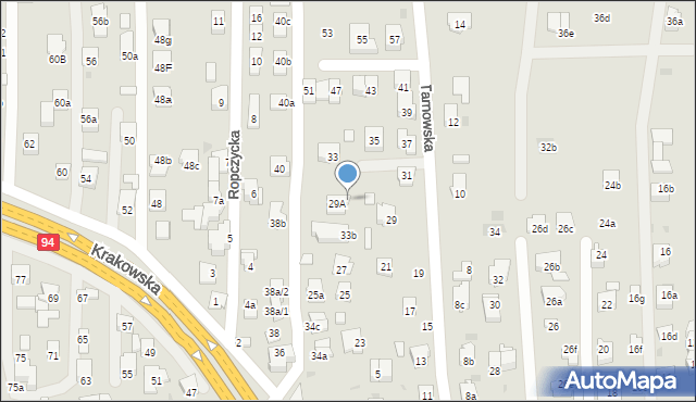 Rzeszów, Tarnowska, 33a, mapa Rzeszów