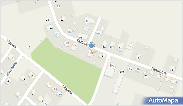 Sadlinki, Tartaczna, 18, mapa Sadlinki