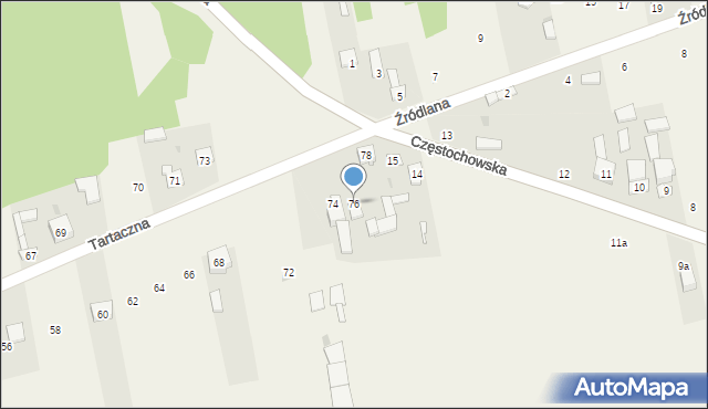Siedlec, Tartaczna, 56a, mapa Siedlec