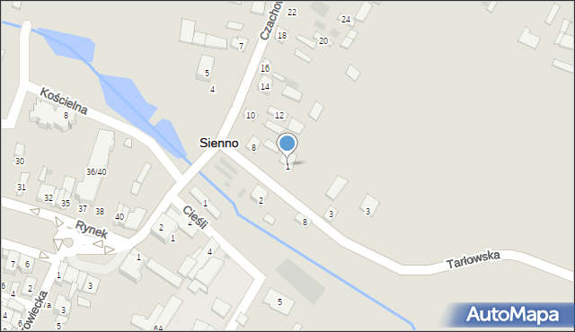 Sienno, Tarłowska, 1, mapa Sienno
