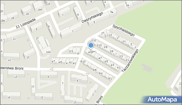Sieradz, Taczanowskiego Edmunda, gen., 4/10, mapa Sieradz