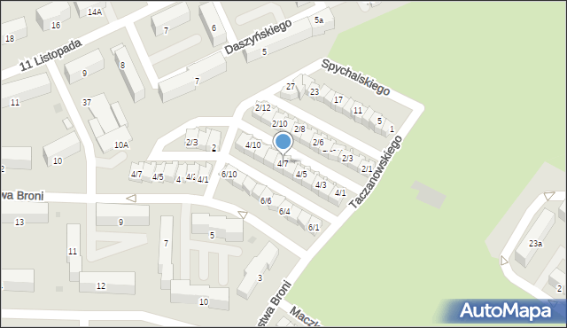 Sieradz, Taczanowskiego Edmunda, gen., 4/7, mapa Sieradz