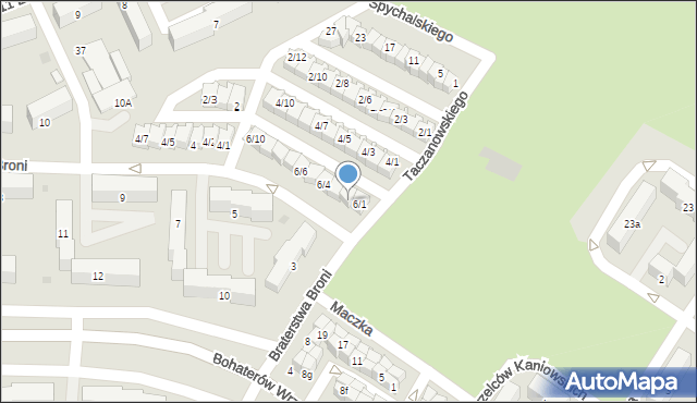 Sieradz, Taczanowskiego Edmunda, gen., 6/2, mapa Sieradz