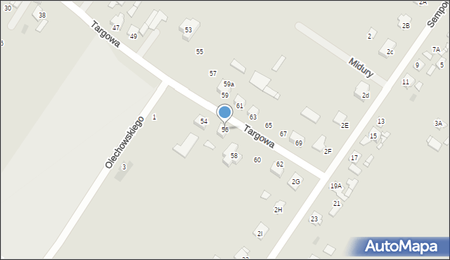 Sierpc, Targowa, 56, mapa Sierpc