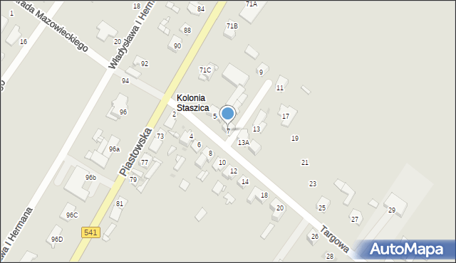 Sierpc, Targowa, 7, mapa Sierpc