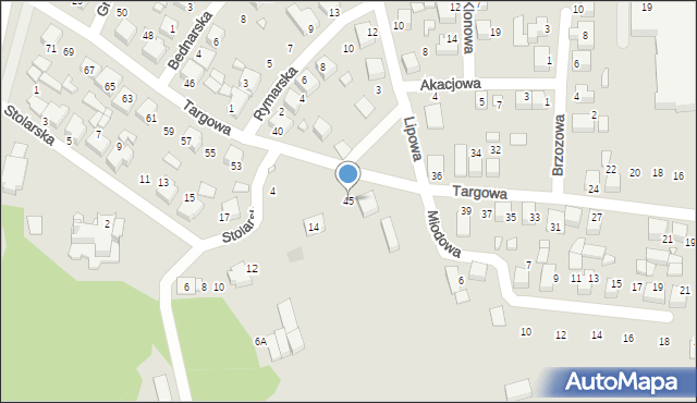 Siewierz, Targowa, 45, mapa Siewierz