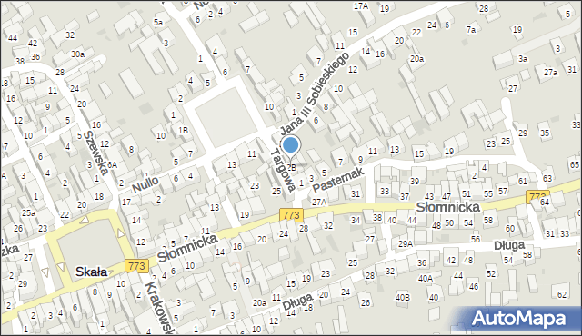 Skała, Targowa, 2B, mapa Skała