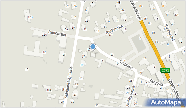 Skaryszew, Targowa, 16, mapa Skaryszew