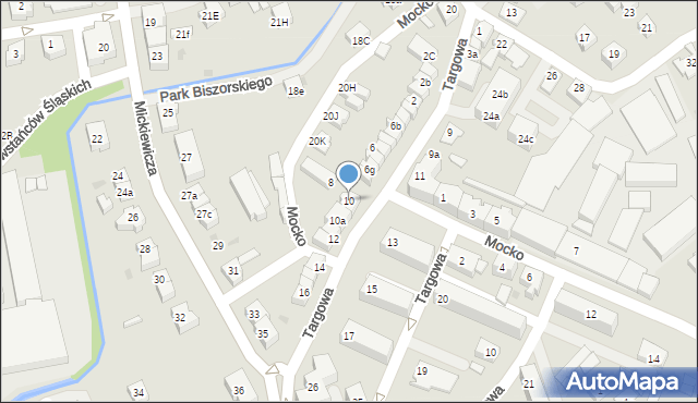 Skoczów, Targowa, 10, mapa Skoczów
